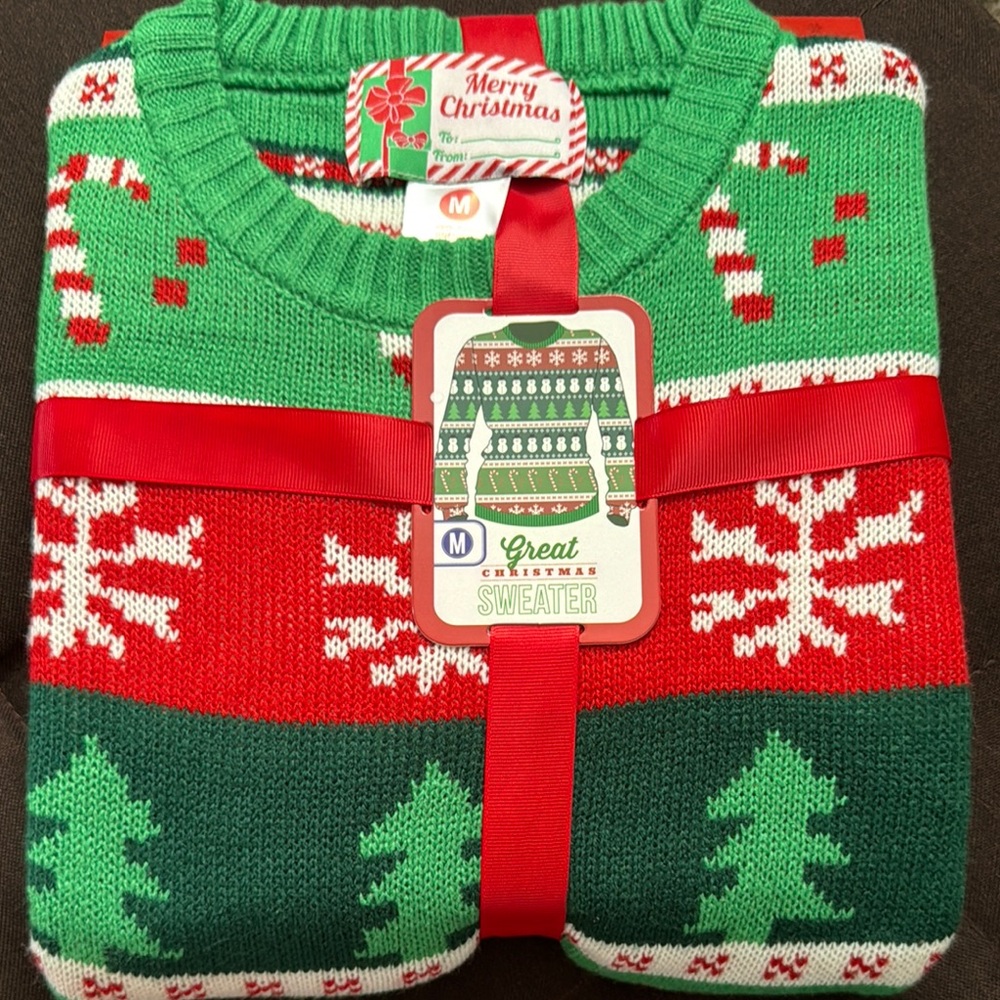 Green and Red Men's Sweater
